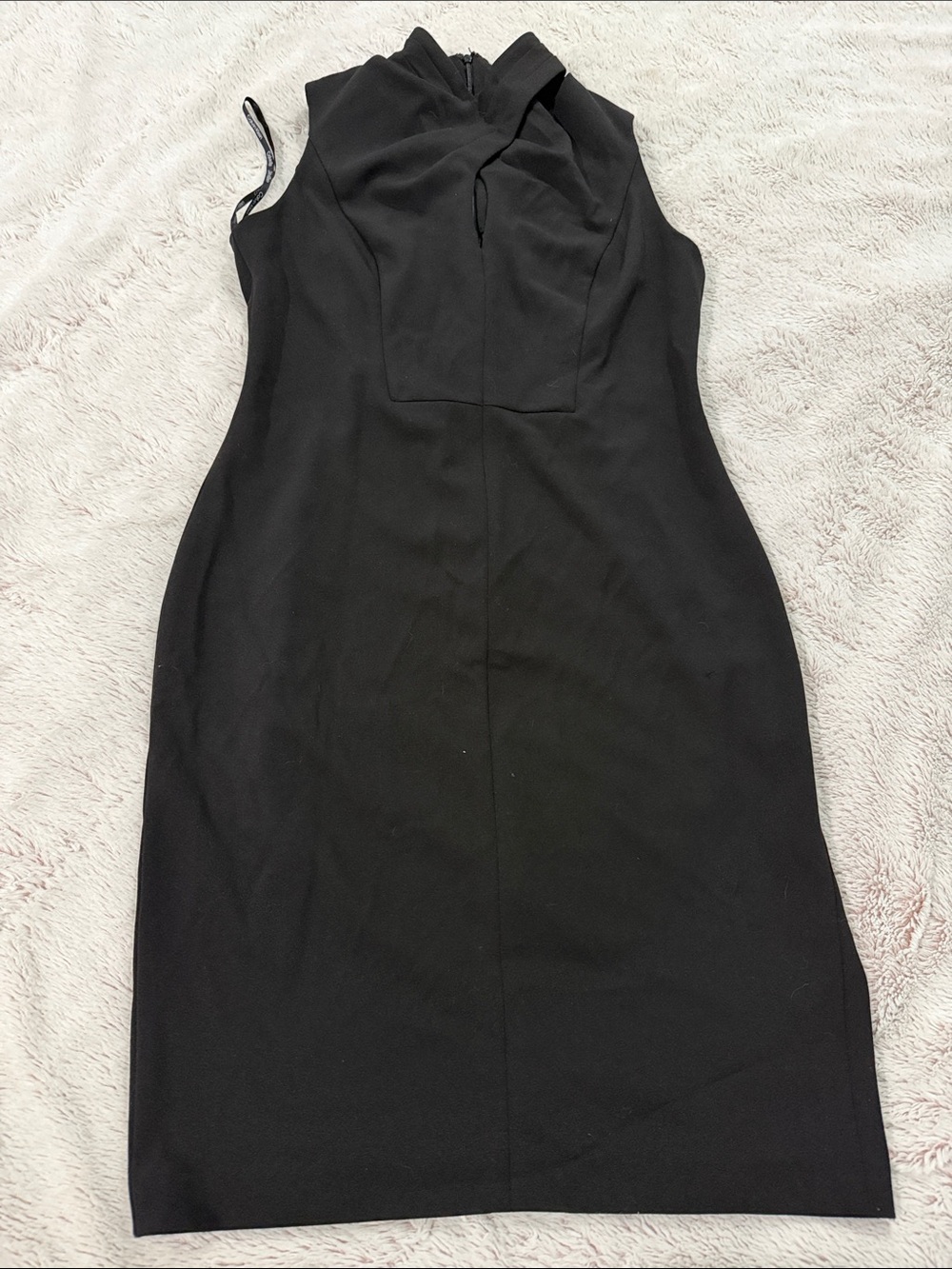 Calvin Klein Black Sleeveless Midi Sheath Dress